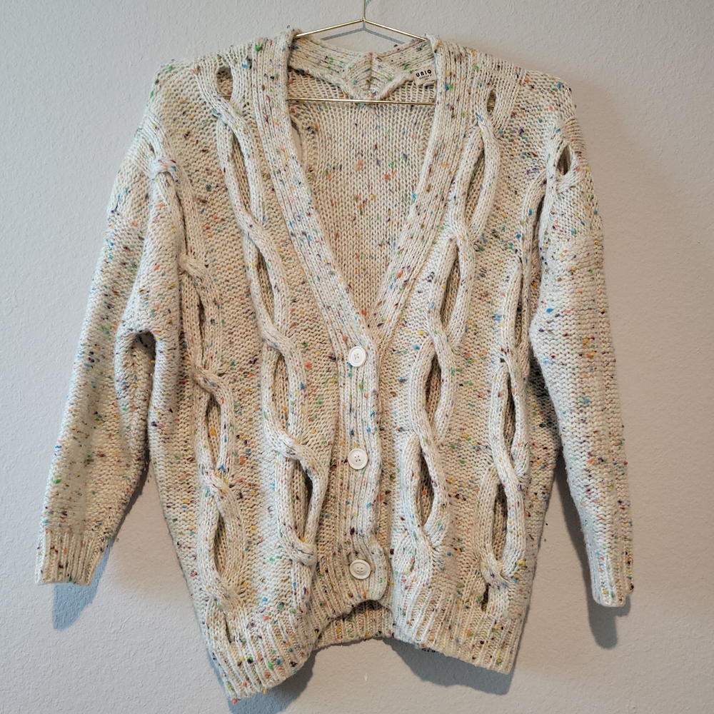 Cozy Multicolor Knit Cardigan